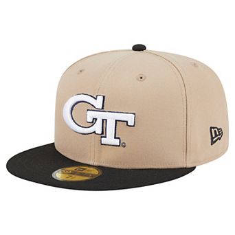 Men's New Era Khaki Georgia Tech Yellow Jackets Two-Tone 59FIFTY Fitted Hat