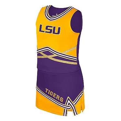 Girls Youth Colosseum Purple LSU Tigers Lollipop Park Cheer Two-Piece Set