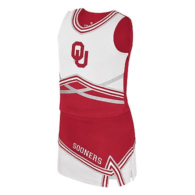 Girls Youth Colosseum Crimson Oklahoma Sooners Lollipop Park Cheer Two-Piece Set