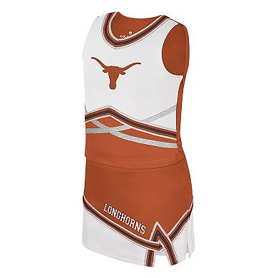 Girls Youth Colosseum Texas Orange Texas Longhorns Lollipop Park Cheer Two-Piece Set
