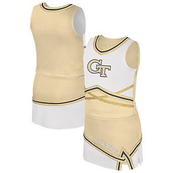 Girls Youth Colosseum Gold Georgia Tech Yellow Jackets Lollipop Park Cheer Two-Piece Set