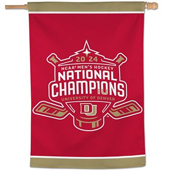 "WinCraft Denver Pioneers 2024 NCAA Men's Ice Hockey National Champions 28"" x 40"" One-Sided Vertical Banner"