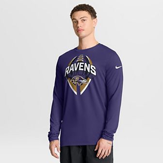 Men's Nike Purple Baltimore Ravens Primetime Legend Icon Performance Long Sleeve T-Shirt