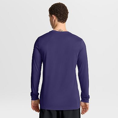 Men's Nike Purple Baltimore Ravens Primetime Legend Icon Performance Long Sleeve T-Shirt