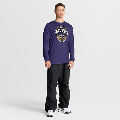 Men's Nike Purple Baltimore Ravens Primetime Legend Icon Performance Long Sleeve T-Shirt