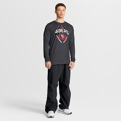 Men's Nike Anthracite San Francisco 49ers Primetime Legend Icon Performance Long Sleeve T-Shirt