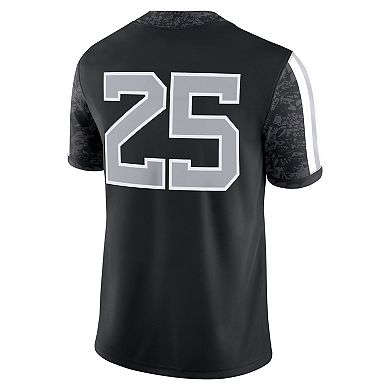Men's Nike #25 Black West Virginia Mountaineers Alternate Game Jersey