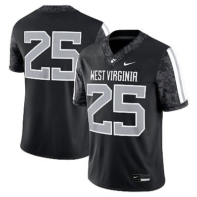 Men's Nike #25 Black West Virginia Mountaineers Alternate Game Jersey