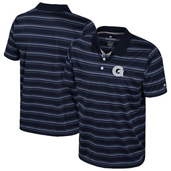 Men's Colosseum Navy Georgetown Hoyas Milk Steak Polo