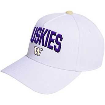 Unisex adidas White Washington Huskies Locker Room A-Frame Adjustable Hat