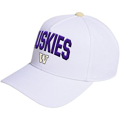 Unisex adidas White Washington Huskies Locker Room A-Frame Adjustable Hat
