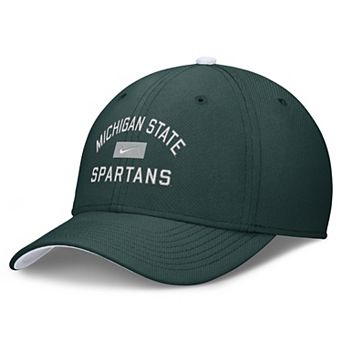 Men's Nike Green Michigan State Spartans Primetime Rise Swoosh Flex Hat