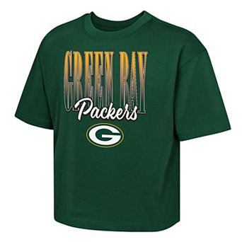 Girls Youth Outerstuff Green Green Bay Packers Big City Boxy T-Shirt