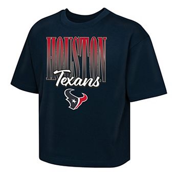 Girls Youth Outerstuff Navy Houston Texans Big City Boxy T-Shirt