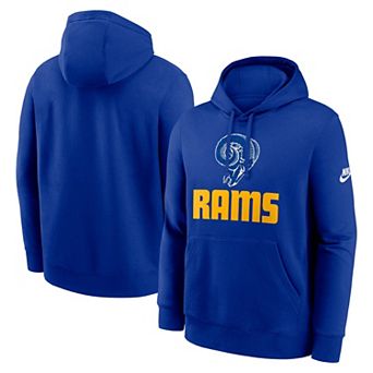 Men's Nike Royal Los Angeles Rams Best Season Rewind Club Pullover Hoodie