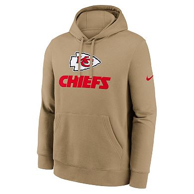 Men's Nike Tan Kansas City Chiefs Best Season Rewind Club Pullover Hoodie