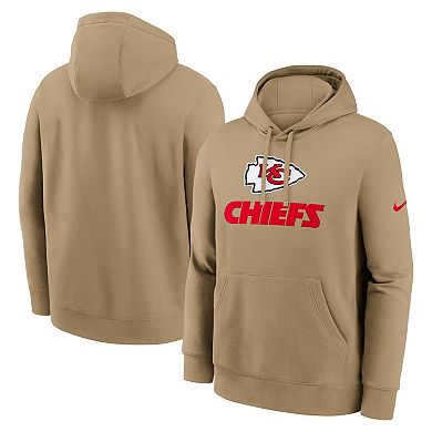 Men's Nike Tan Kansas City Chiefs Best Season Rewind Club Pullover Hoodie