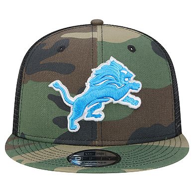 Men's New Era Camo Detroit Lions Main Trucker 9FIFTY Snapback Hat
