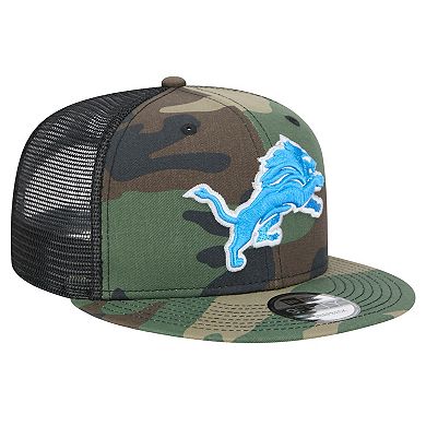Men's New Era Camo Detroit Lions Main Trucker 9FIFTY Snapback Hat