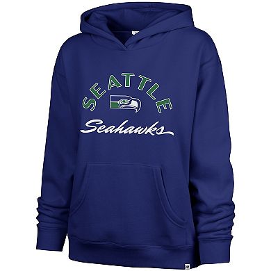 Women's '47 Royal Seattle Seahawks Whirlwind Naomi Pullover Hoodie