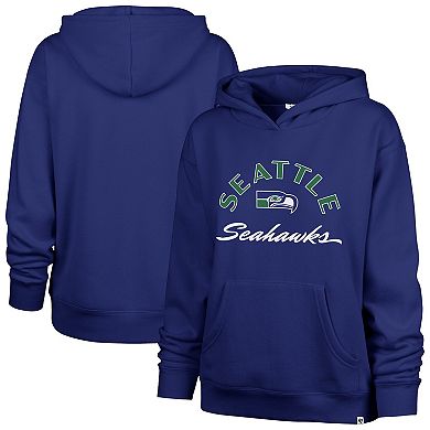 Women's '47 Royal Seattle Seahawks Whirlwind Naomi Pullover Hoodie
