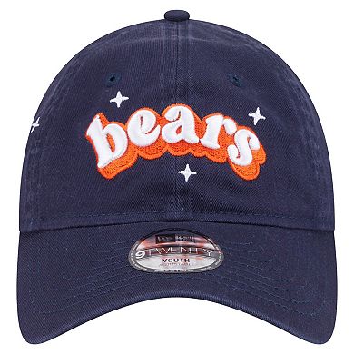 Girls Youth New Era Navy Chicago Bears Cheer 9TWENTY Adjustable Hat