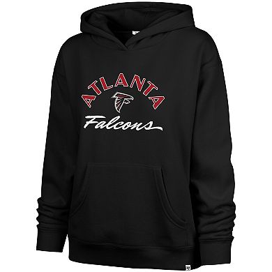 Women's '47 Black Atlanta Falcons Whirlwind Naomi Pullover Hoodie
