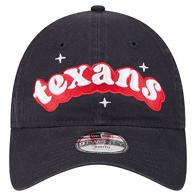 Girls Youth New Era Navy Houston Texans Cheer 9TWENTY Adjustable Hat