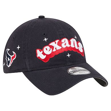 Girls Youth New Era Navy Houston Texans Cheer 9TWENTY Adjustable Hat