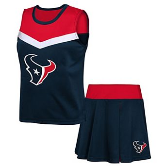 Girls Youth Navy Houston Texans Spirit Two-Piece Cheerleader Set