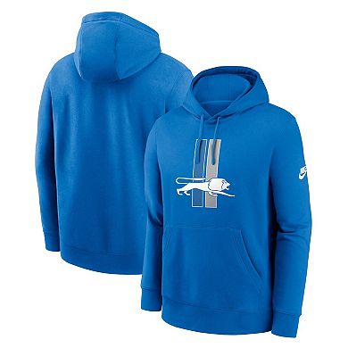 Men's Nike Blue Detroit Lions Club Fleece Pullover Hoodie