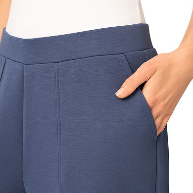 Women's Grey & Gray Wide Leg Pull-On Knit Pants