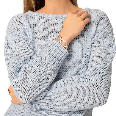 Women's Grey & Gray Long Sleeve Boatneck Sweater