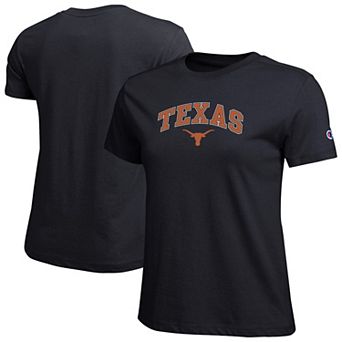 Women's Champion Black Texas Longhorns Arched Over Logo T-Shirt