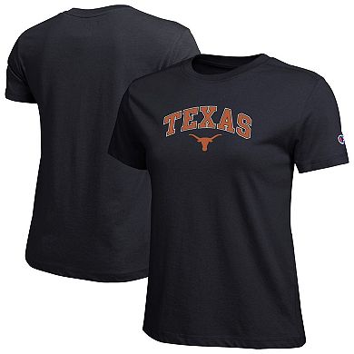 Women's Champion Black Texas Longhorns Arched Over Logo T-Shirt