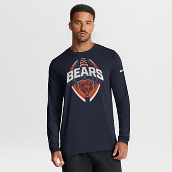 Men's Nike Navy Chicago Bears Primetime Legend Icon Performance Long Sleeve T-Shirt