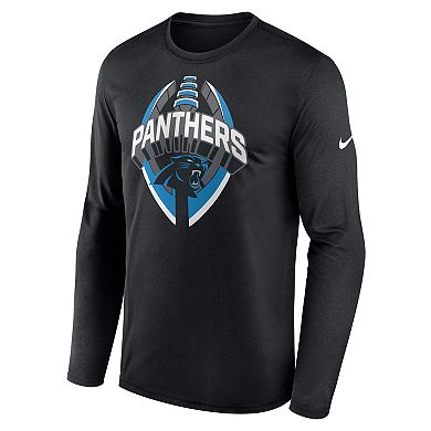 Men's Nike Black Carolina Panthers Primetime Legend Icon Performance Long Sleeve T-Shirt