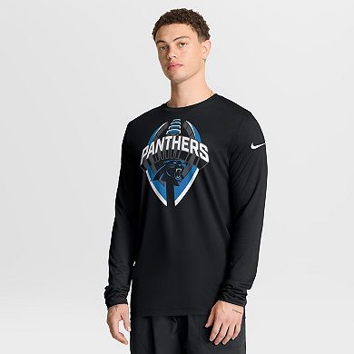 Men's Nike Black Carolina Panthers Primetime Legend Icon Performance Long Sleeve T-Shirt