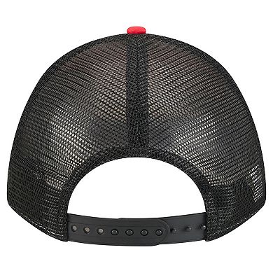 Men's New Era Red Kansas City Chiefs Linear A-Frame 9FORTY Adjustable Hat