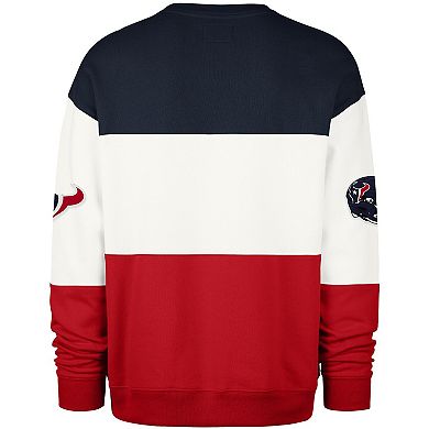 Men's '47 Navy/Red Houston Texans Breeze Maximalist Sweatshirt