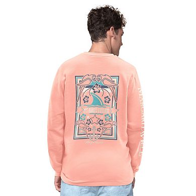 Men's Margaritaville Coral Cincinnati Bengals Five O'Clock Henley Long Sleeve T-Shirt
