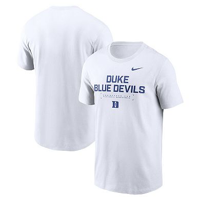 Men's Nike White Duke Blue Devils 2025 Courtside Basketball Performance T-Shirt