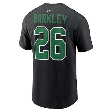 Men's Nike Saquon Barkley Black Philadelphia Eagles Player Name & Number T-Shirt