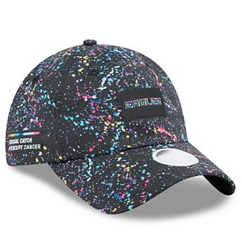 Women's New Era Black Philadelphia Eagles 2025 NFL Crucial Catch Pony Tail Adjustable Hat