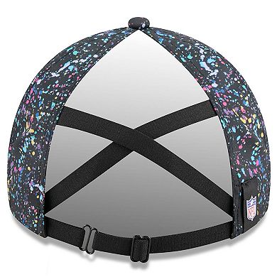 Women's New Era Black Philadelphia Eagles 2025 NFL Crucial Catch Pony Tail Adjustable Hat