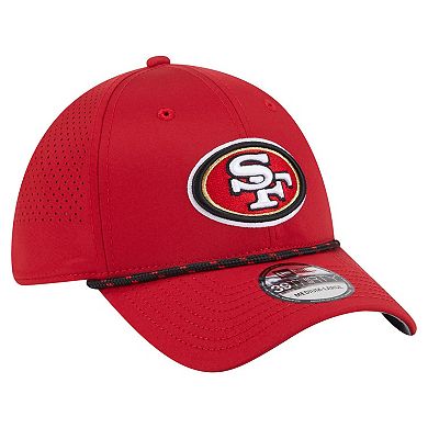 Men's New Era Scarlet San Francisco 49ers Perforated 39THIRTY Flex Hat