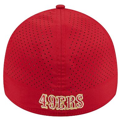 Men's New Era Scarlet San Francisco 49ers Perforated 39THIRTY Flex Hat