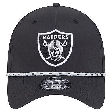 Men's New Era Black Las Vegas Raiders Perforated 39THIRTY Flex Hat