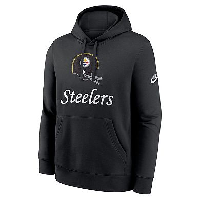 Men's Nike Black Pittsburgh Steelers Best Season Rewind Club Pullover Hoodie