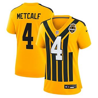 Women's Nike DK Metcalf Gold Pittsburgh Steelers Alternate 1933 Throwback Game Jersey
